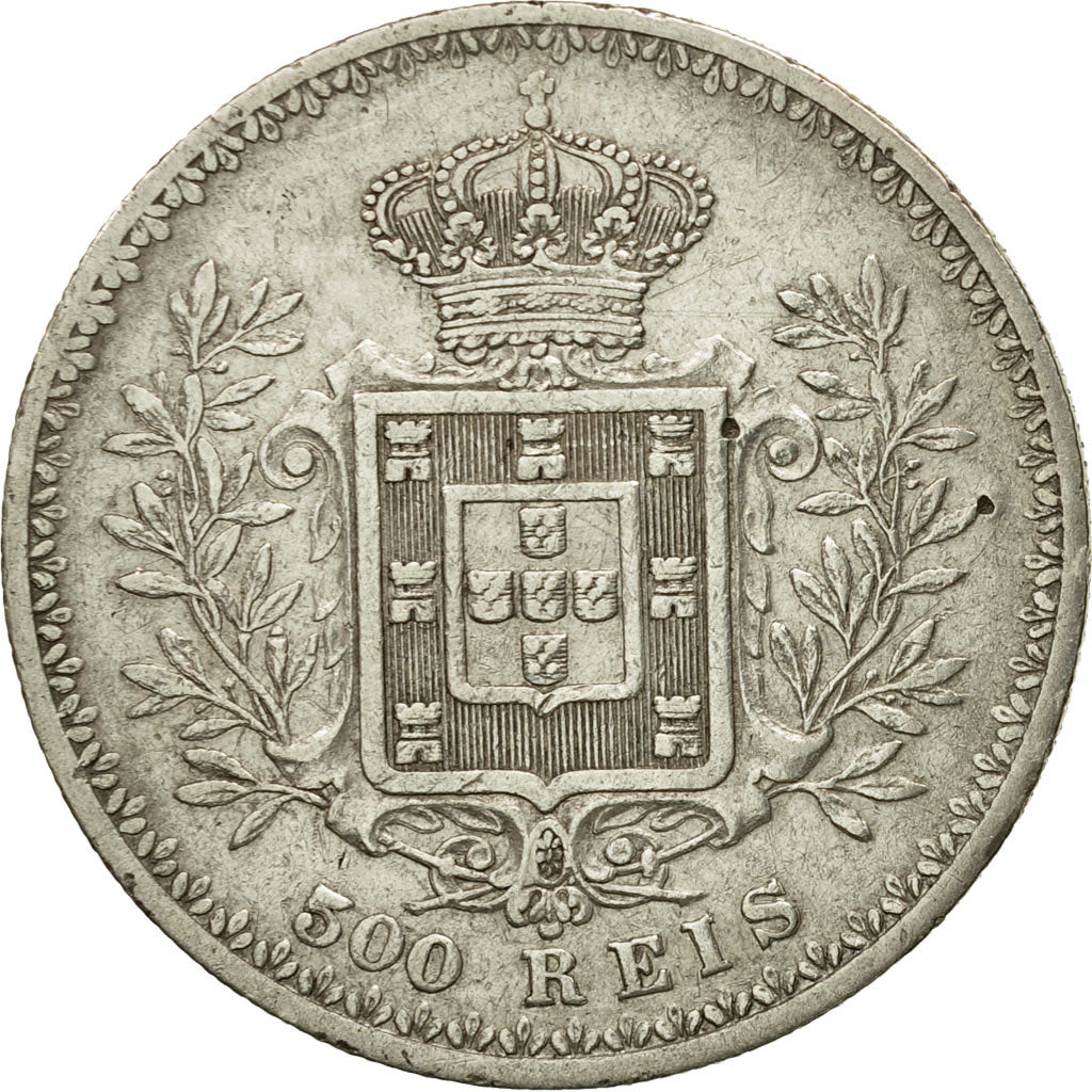 Coin, Portugal, Carlos I, 500 Reis, 1898, EF(40-45), Silver, KM:535