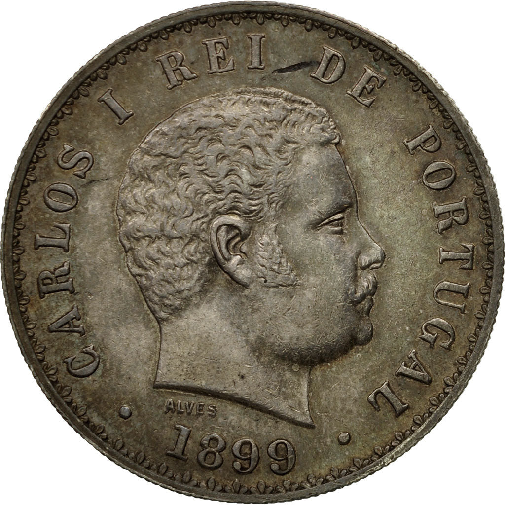 Moneta, Portogallo, Carlos I, 500 Reis, 1899, BB, Argento, KM:535