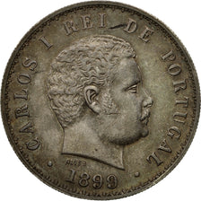 Moneda, Portugal, Carlos I, 500 Reis, 1899, MBC, Plata, KM:535
