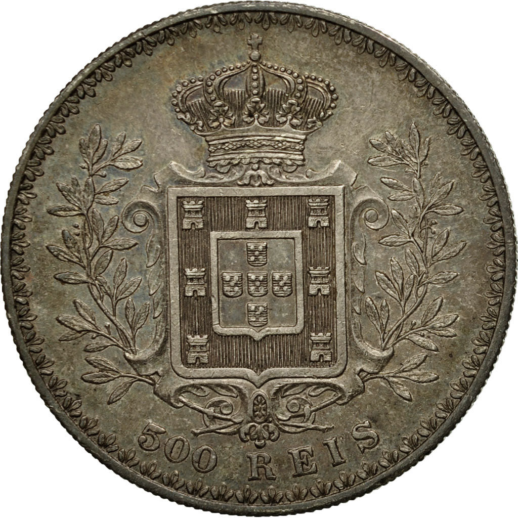 Moneta, Portogallo, Carlos I, 500 Reis, 1899, BB, Argento, KM:535