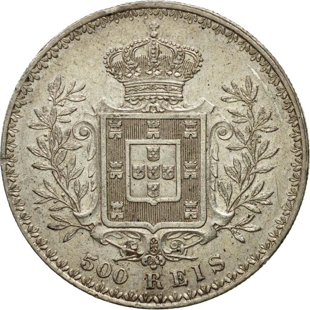 Moneta, Portogallo, Carlos I, 500 Reis, 1907, BB, Argento, KM:535