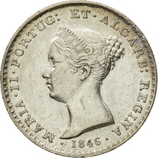 Coin, Portugal, Maria II, 500 Reis, 1846, AU(50-53), Silver, KM:471