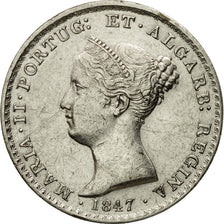 Moneda, Portugal, Maria II, 500 Reis, 1847, MBC+, Plata, KM:471