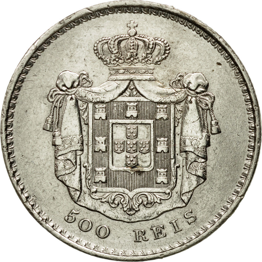 Moneda, Portugal, Maria II, 500 Reis, 1847, MBC+, Plata, KM:471