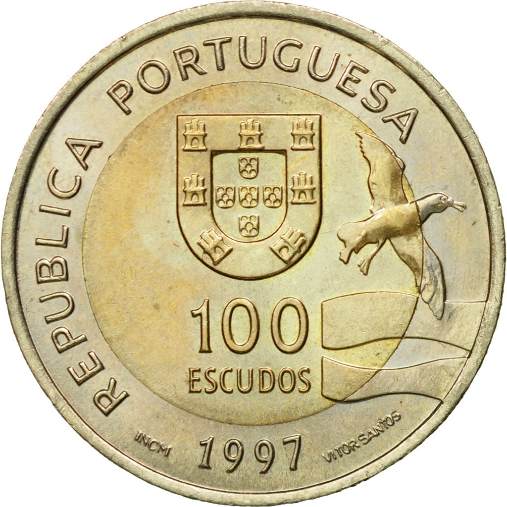 Munten, Portugal, 100 Escudos, 1997, ZF+, Bi-Metallic, KM:693