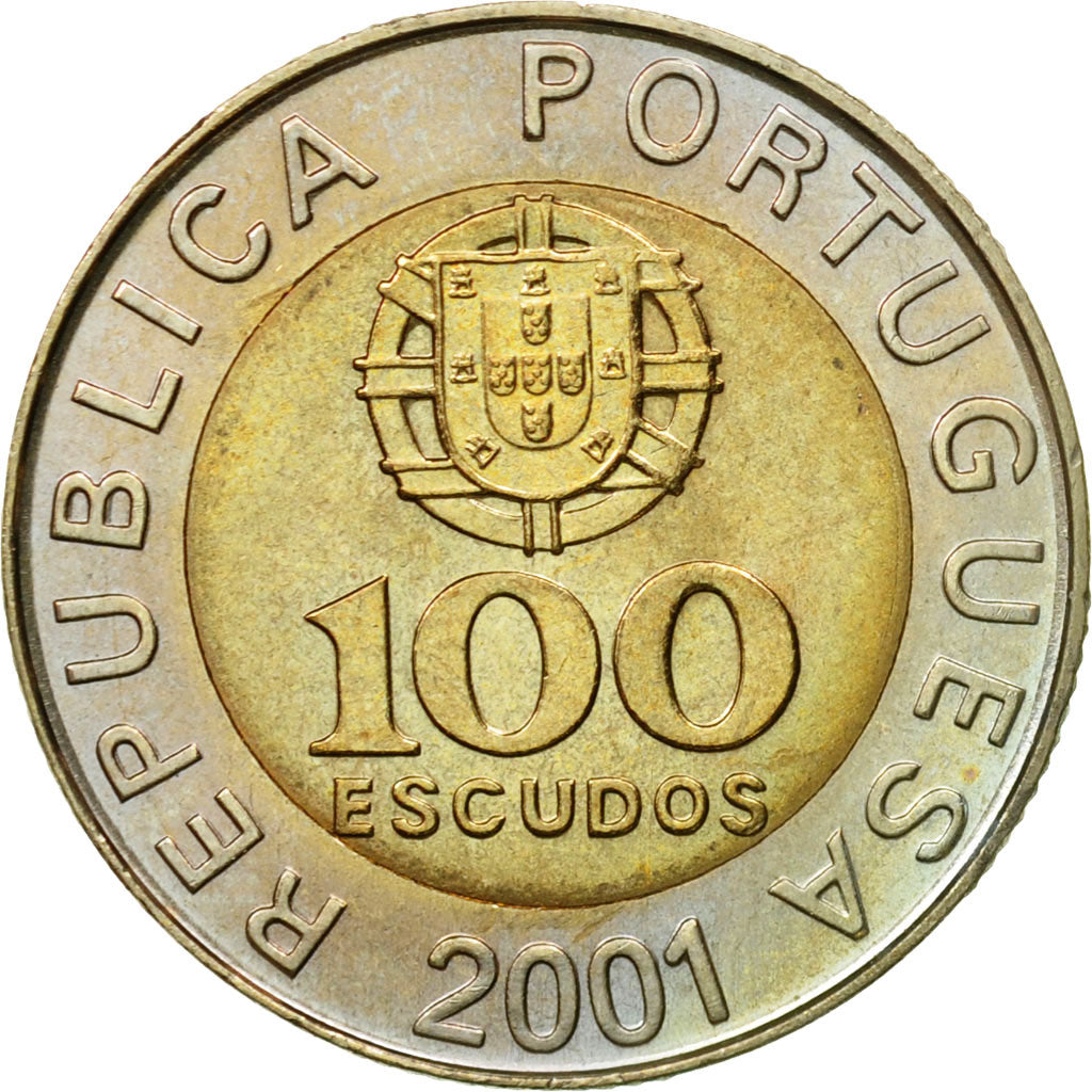 Moneta, Portogallo, 100 Escudos, 2001, BB+, Bi-metallico