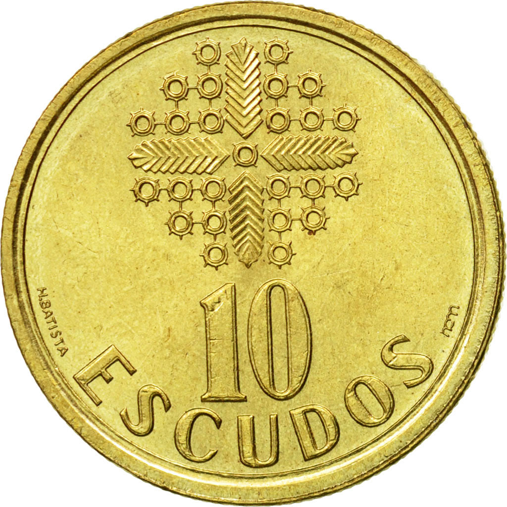 Münze, Portugal, 10 Escudos, 1999, SS+, Nickel-brass, KM:633