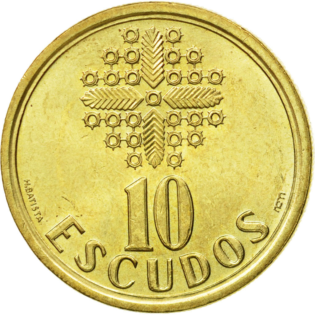 Coin, Portugal, 10 Escudos, 1992, AU(55-58), Nickel-brass, KM:633