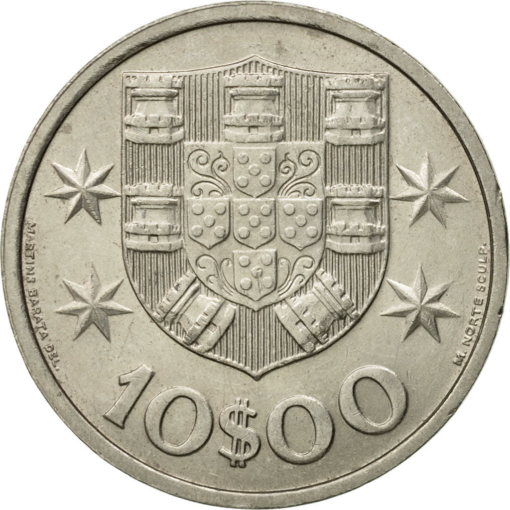 Monnaie, Portugal, 10 Escudos, 1971, SUP, Copper-Nickel Clad Nickel, KM:600