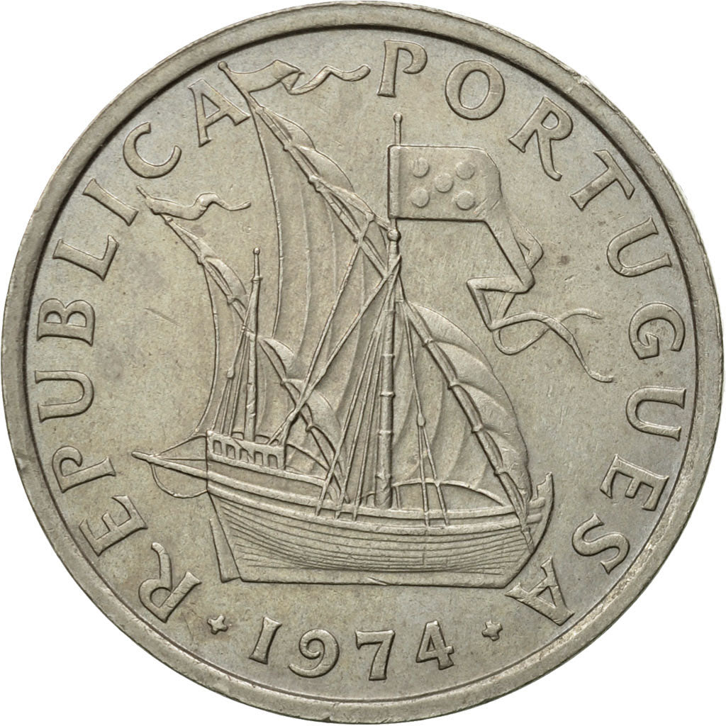 Coin, Portugal, 10 Escudos, 1974, EF(40-45), Copper-Nickel Clad Nickel, KM:600