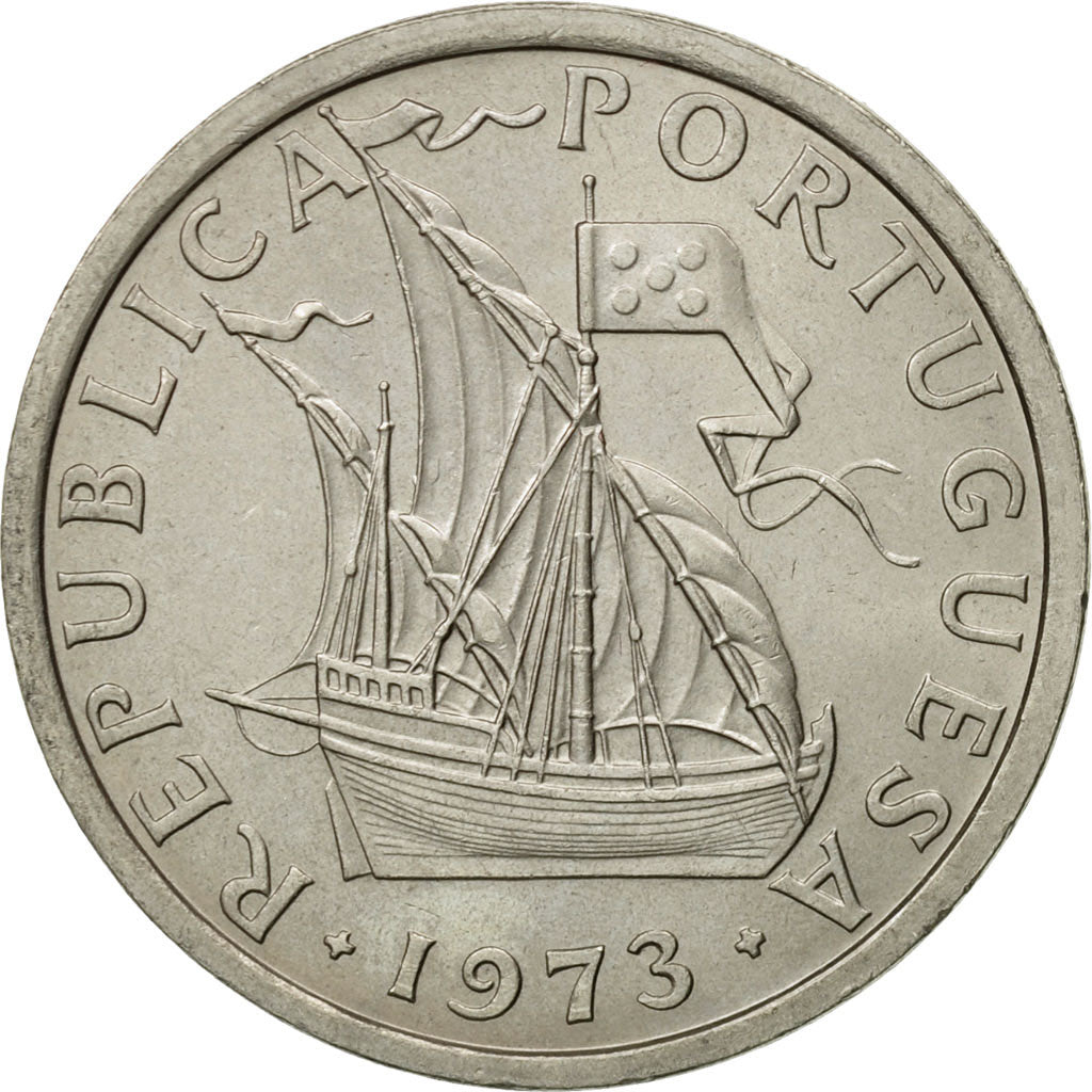 Coin, Portugal, 10 Escudos, 1973, AU(55-58), Copper-Nickel Clad Nickel, KM:600