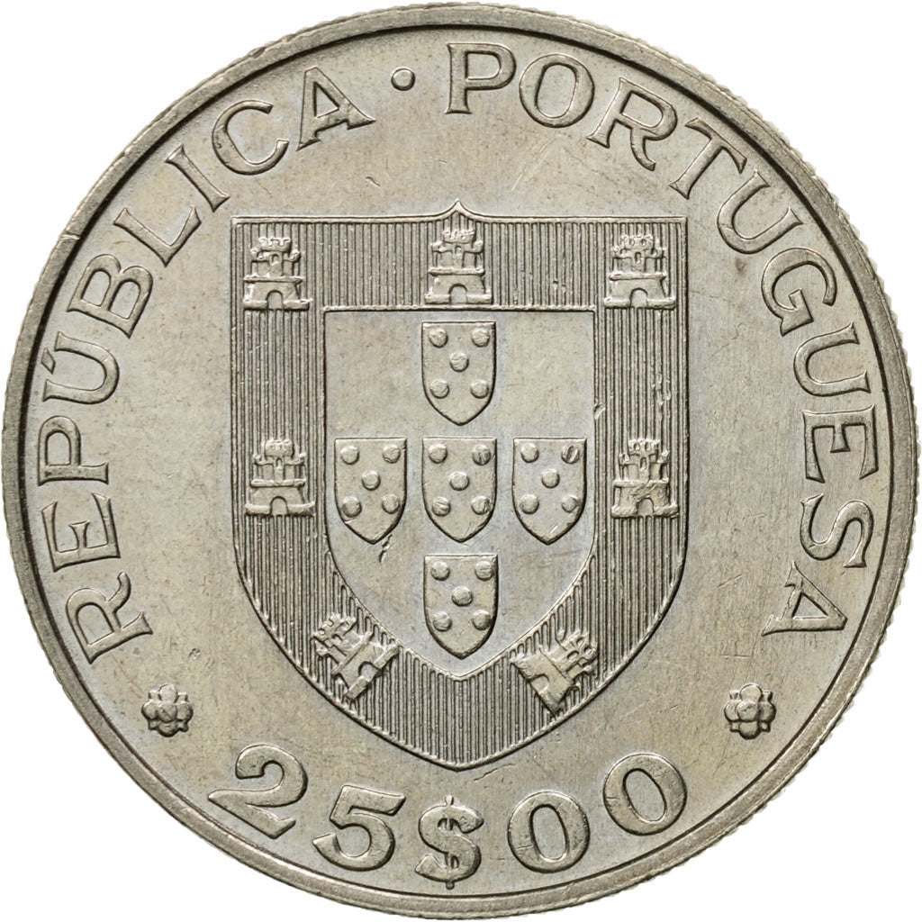 Coin, Portugal, 25 Escudos, 1986, AU(55-58), Copper-nickel, KM:635