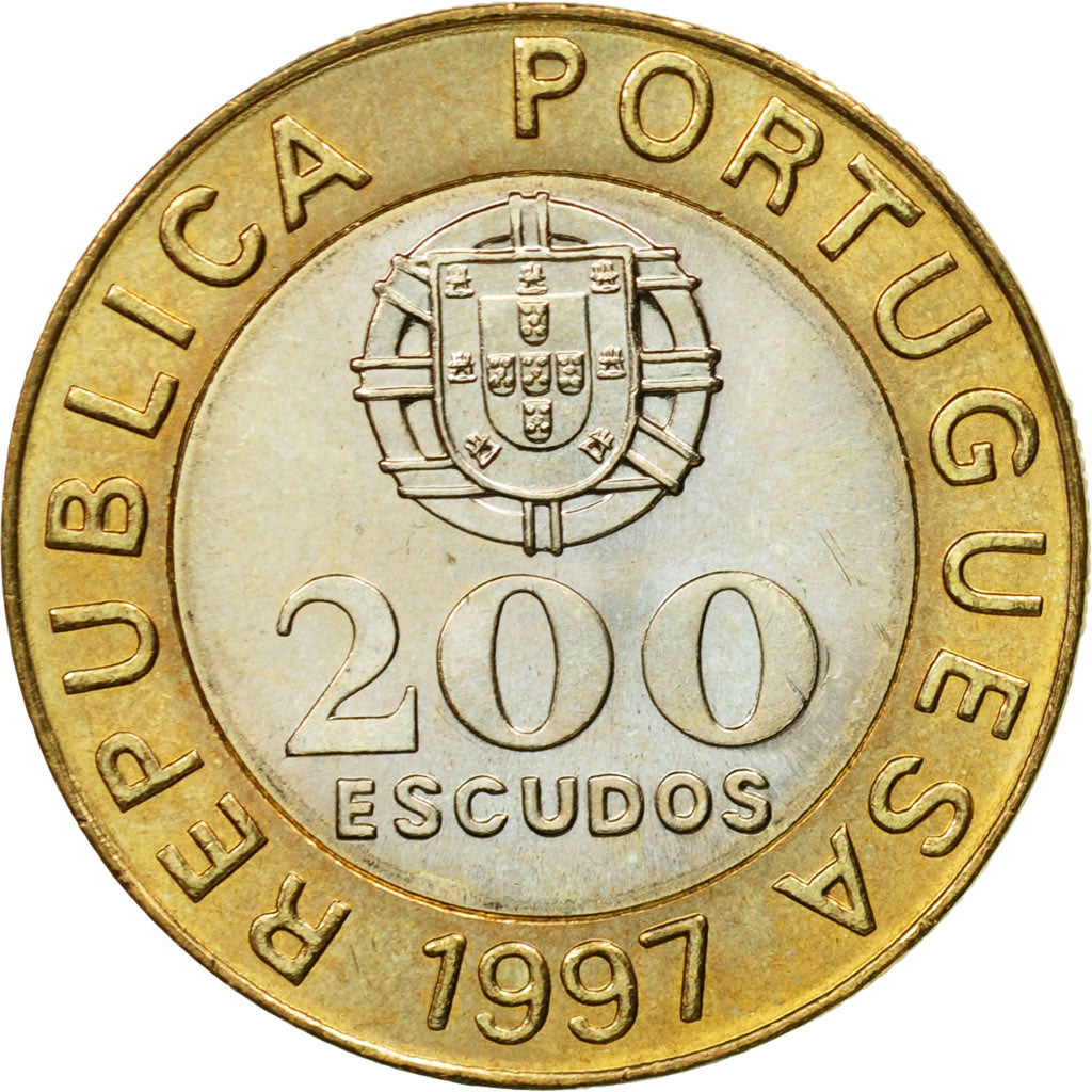 Moneda, Portugal, 200 Escudos, 1997, EBC, Bimetálico, KM:655