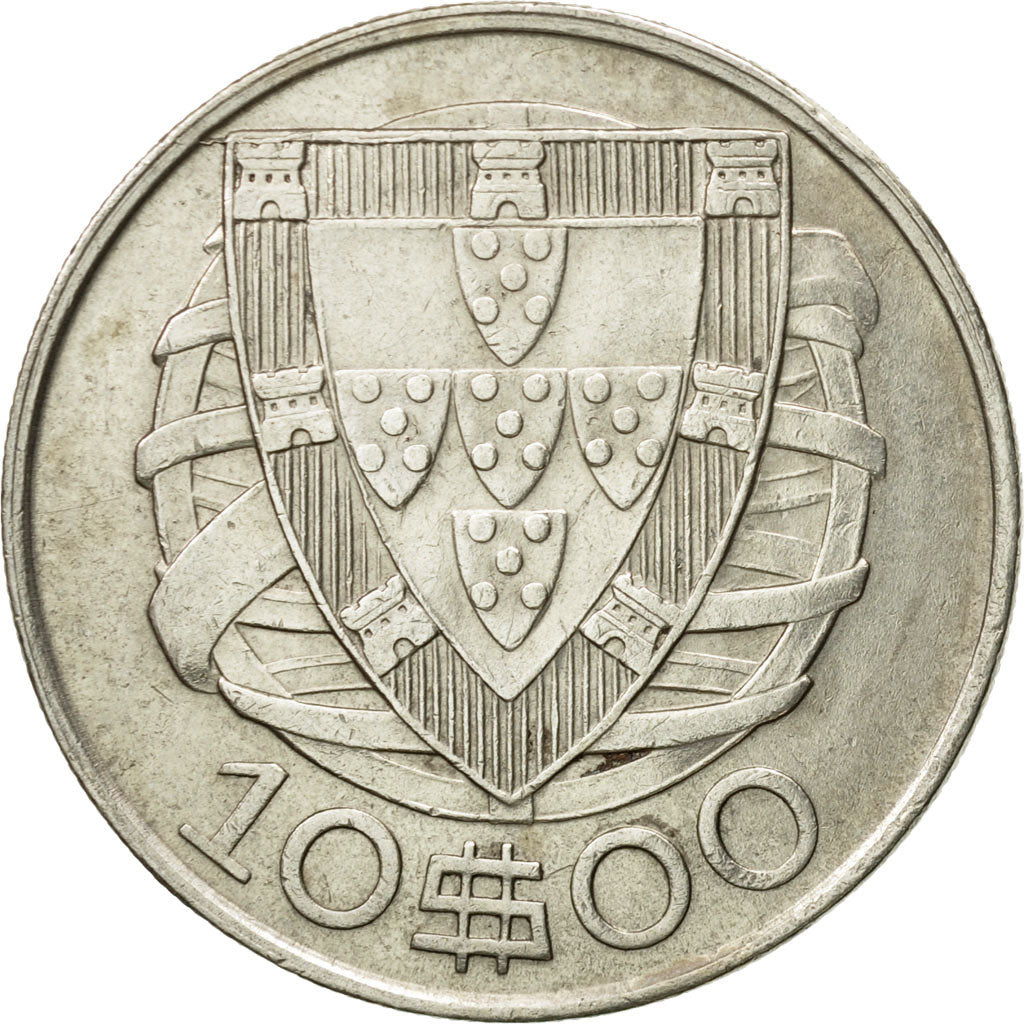 Coin, Portugal, 10 Escudos, 1940, AU(55-58), Silver, KM:582