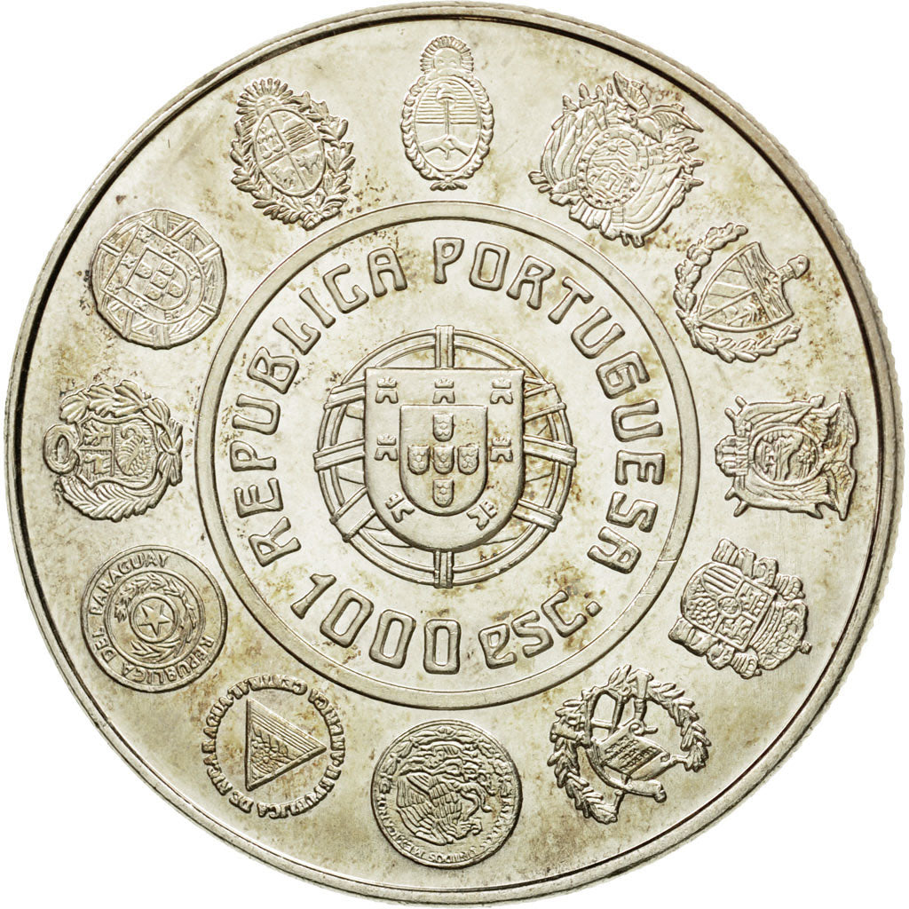 Coin, Portugal, 1000 Escudos, 1997, MS(63), Silver, KM:704