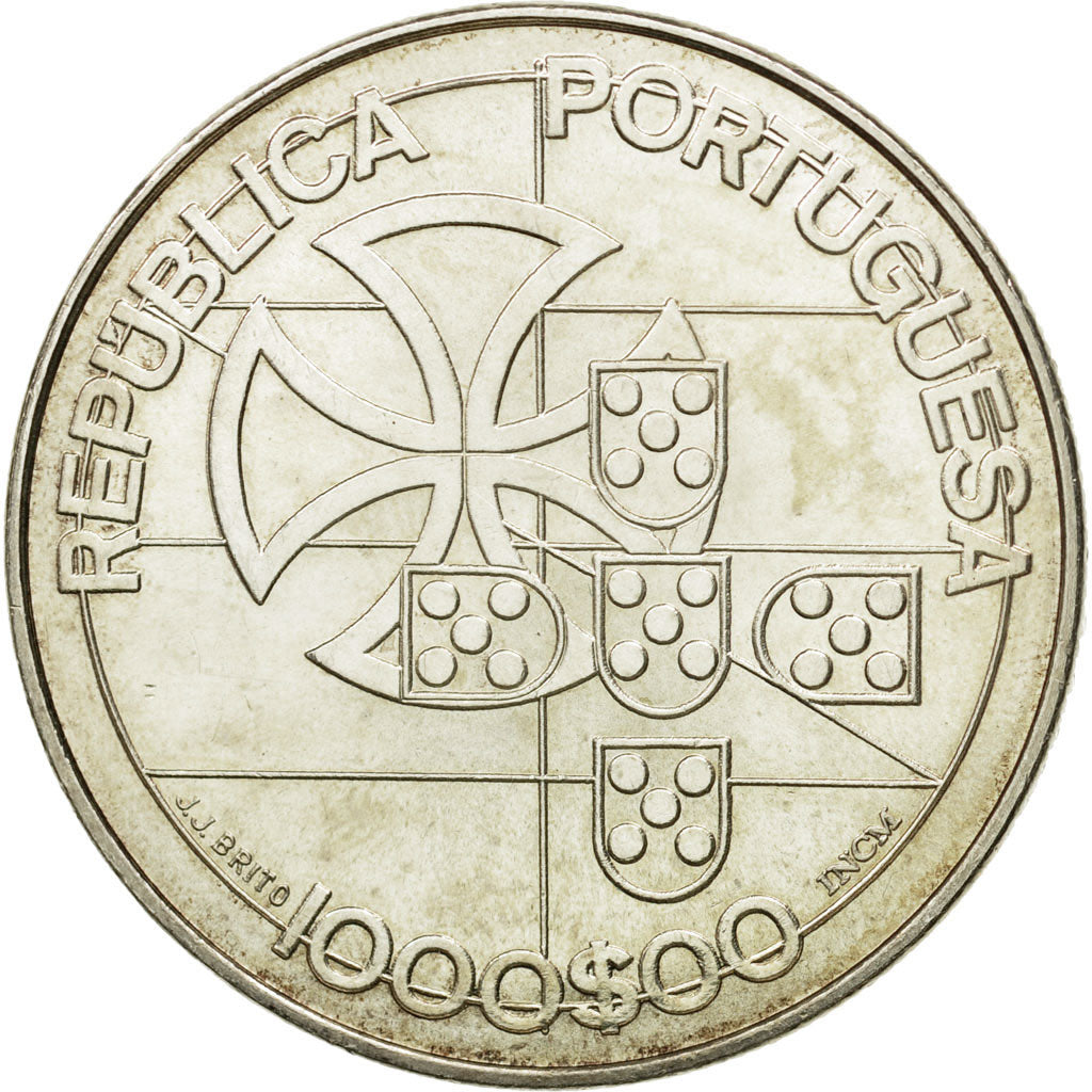 Coin, Portugal, 1000 Escudos, 1998, Lisbon, MS(63), Silver, KM:714