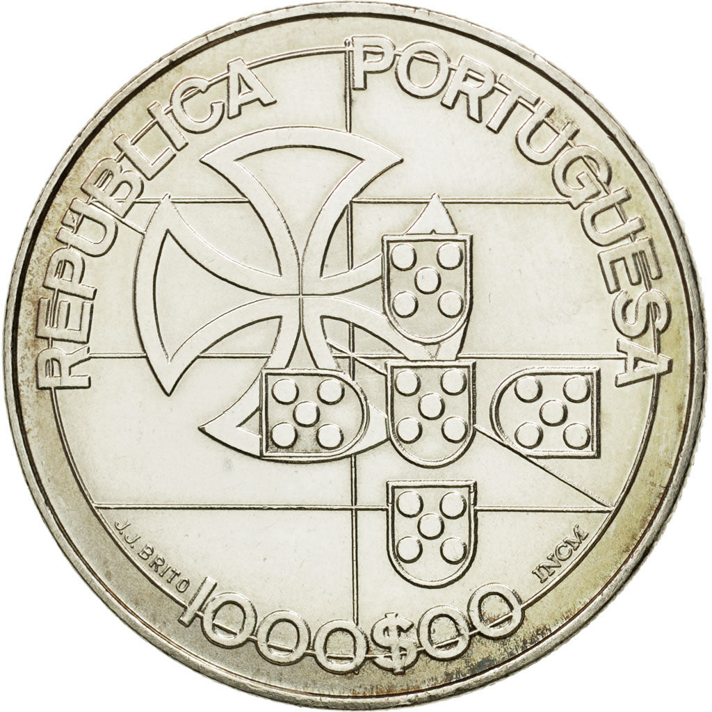 Coin, Portugal, 1000 Escudos, 1998, Lisbon, MS(63), Silver, KM:714
