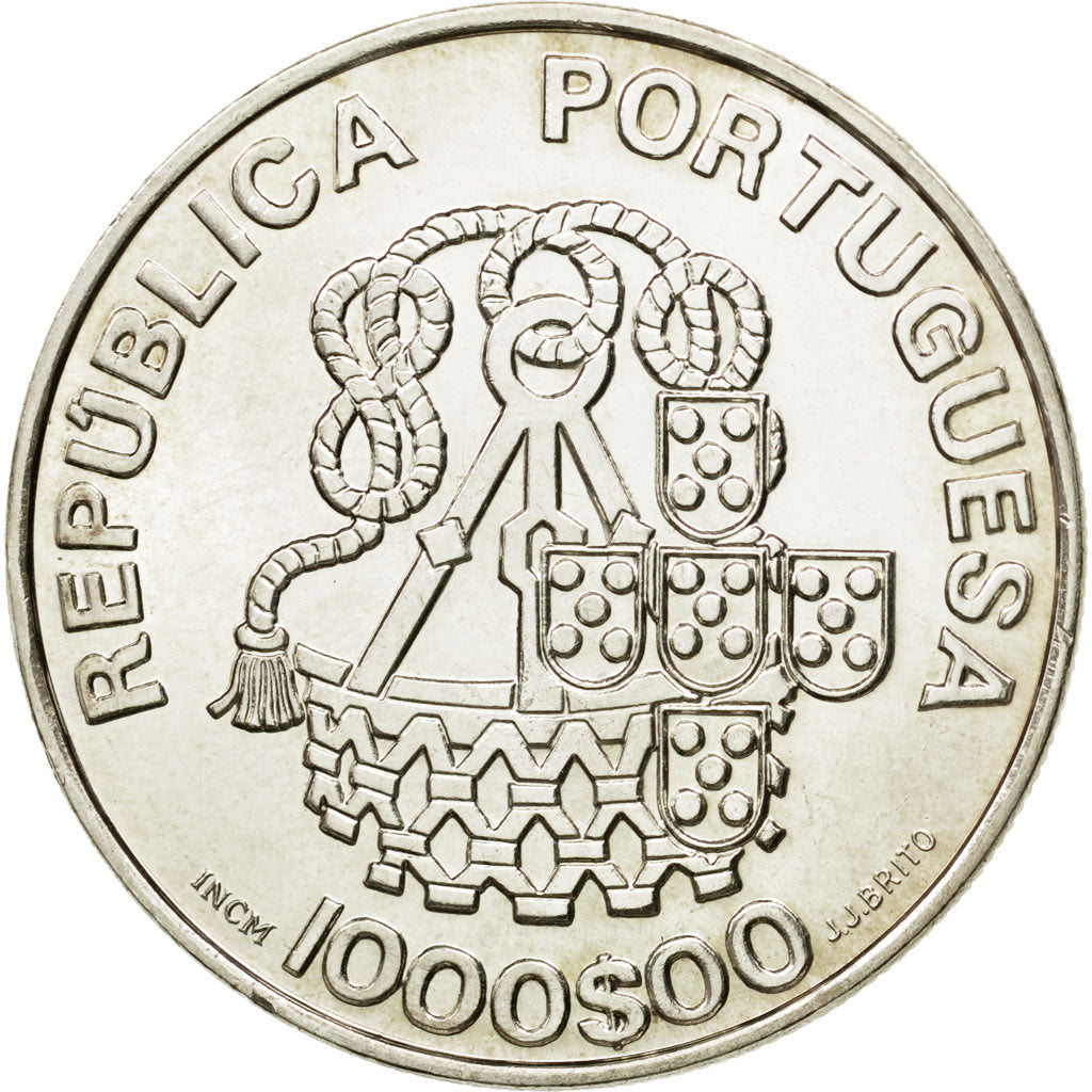 Coin, Portugal, 1000 Escudos, 1998, MS(63), Silver, KM:708