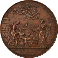 Espagne, Médaille, La Peste à Barcelone, History, 1821, Gayrard, SUP, Bronze