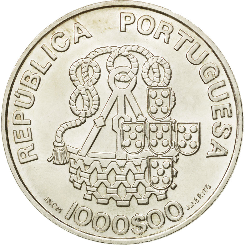 Coin, Portugal, 1000 Escudos, 1998, MS(63), Silver, KM:708