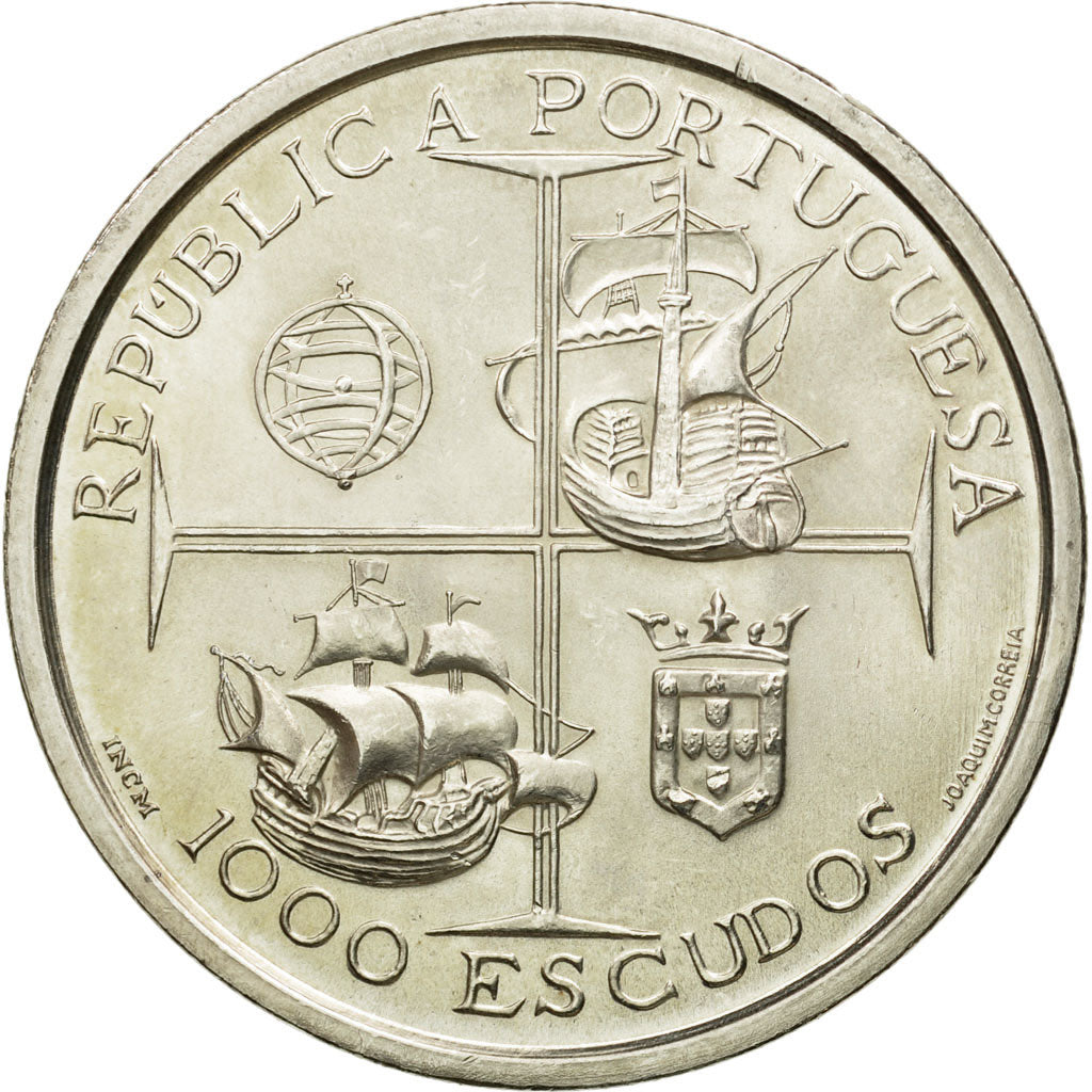 Coin, Portugal, 1000 Escudos, 1998, MS(63), Silver, KM:713