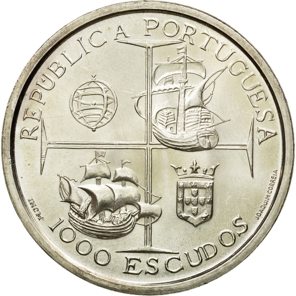 Coin, Portugal, 1000 Escudos, 1998, MS(63), Silver, KM:713