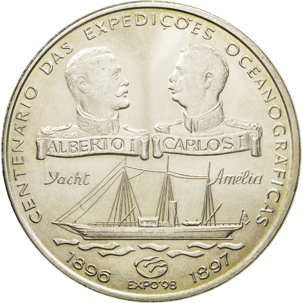 Coin, Portugal, 1000 Escudos, 1997, MS(63), Silver, KM:695