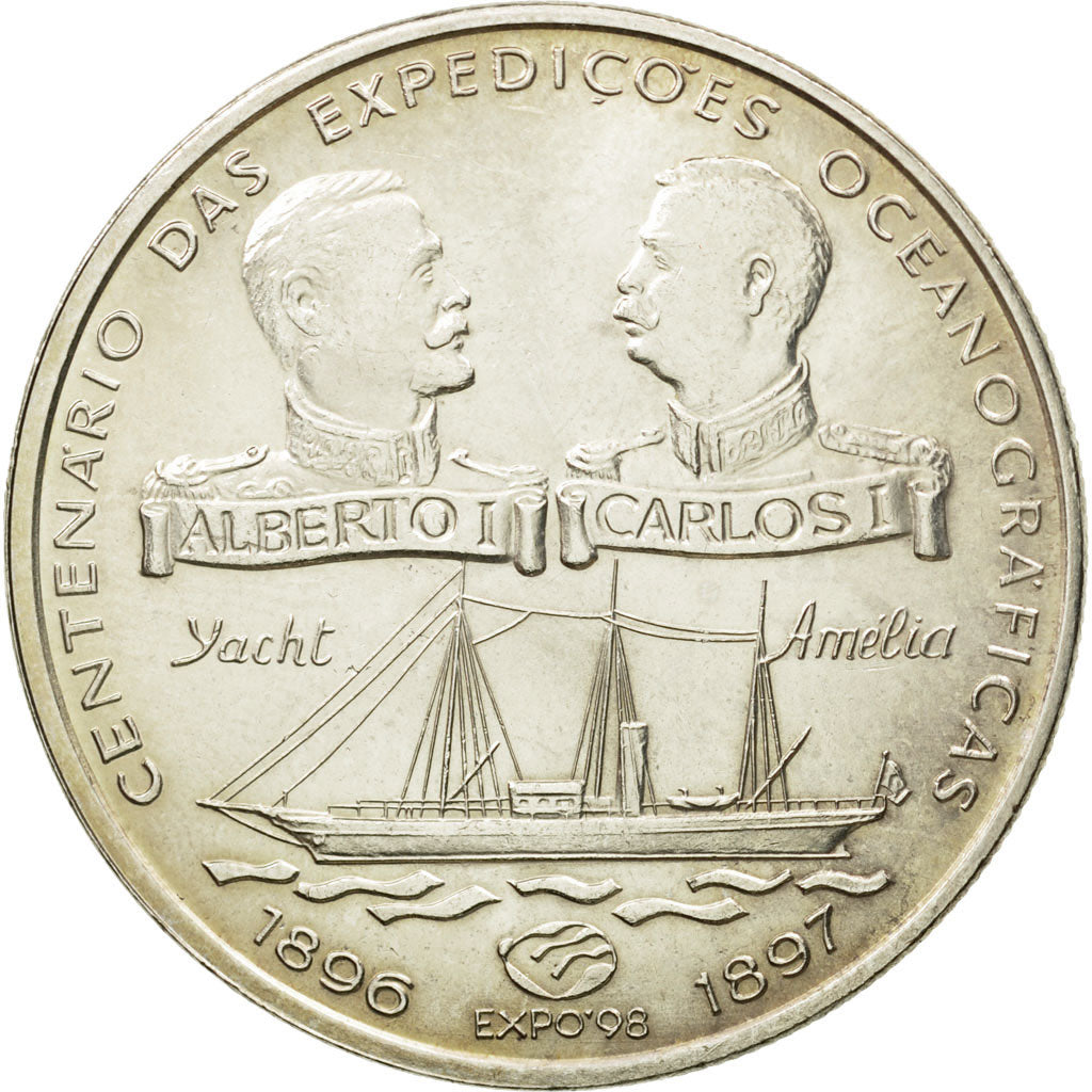 Coin, Portugal, 1000 Escudos, 1997, MS(63), Silver, KM:695