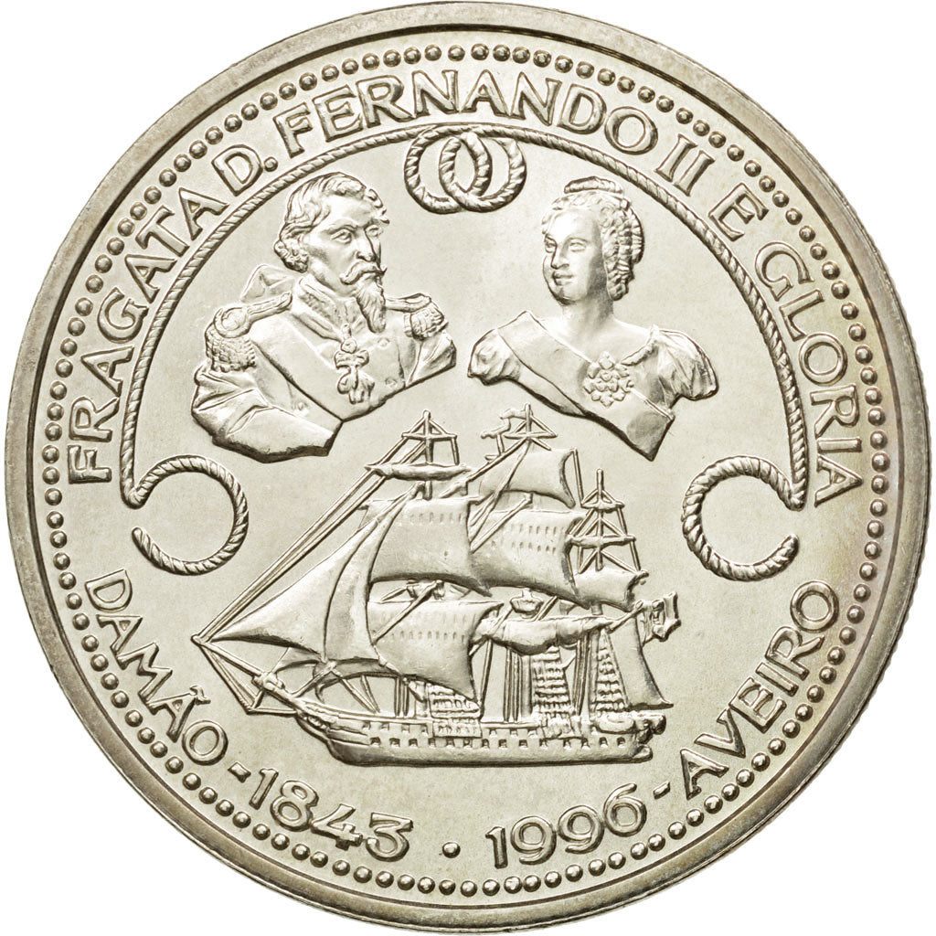 Coin, Portugal, 1000 Escudos, 1996, MS(63), Silver, KM:688