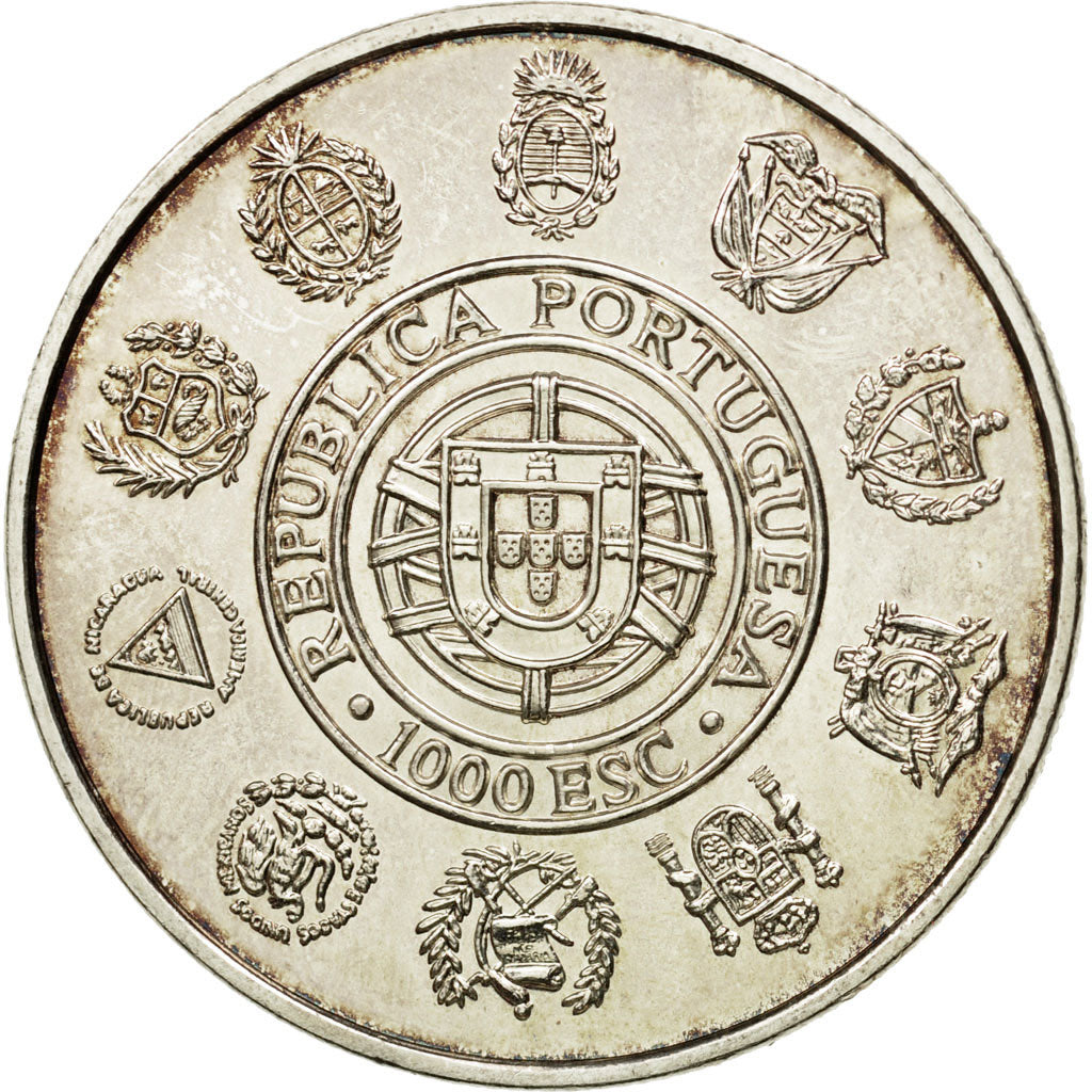 Coin, Portugal, 1000 Escudos, 1994, MS(63), Silver, KM:676