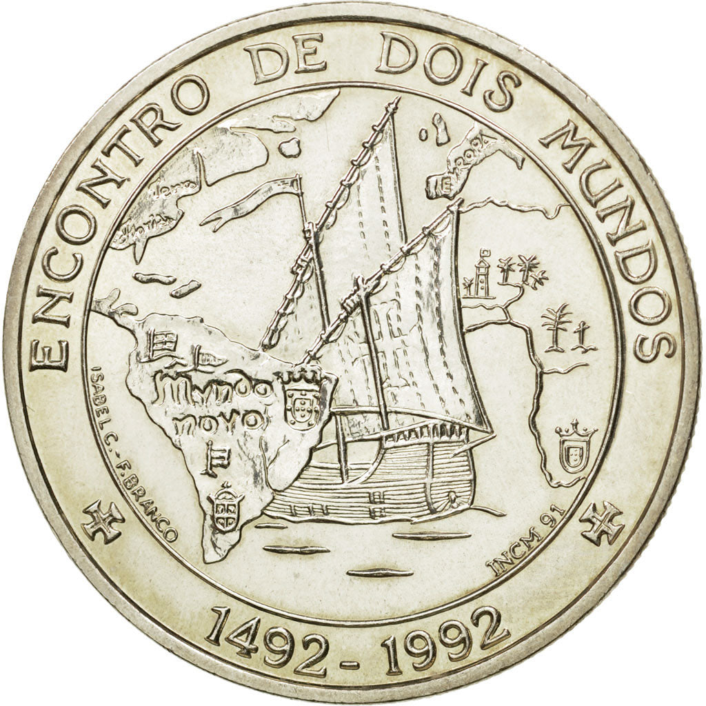 Coin, Portugal, 1000 Escudos, 1992, Lisbon, MS(63), Silver, KM:657