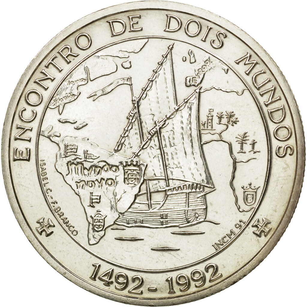 Coin, Portugal, 1000 Escudos, 1992, Lisbon, MS(63), Silver, KM:657