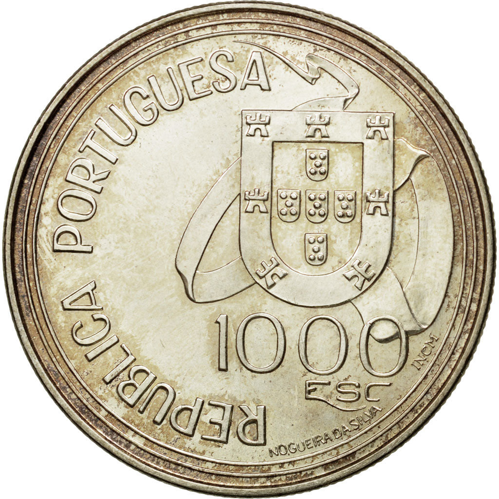 Coin, Portugal, 1000 Escudos, 1994, Lisbon, MS(63), Silver, KM:675