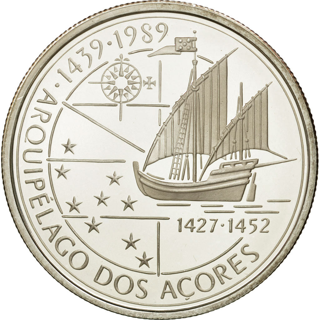 Coin, Portugal, 100 Escudos, 1989, MS(63), Silver, KM:648a