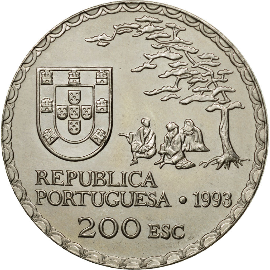 Coin, Portugal, 200 Escudos, 1993, MS(63), Copper-nickel, KM:668