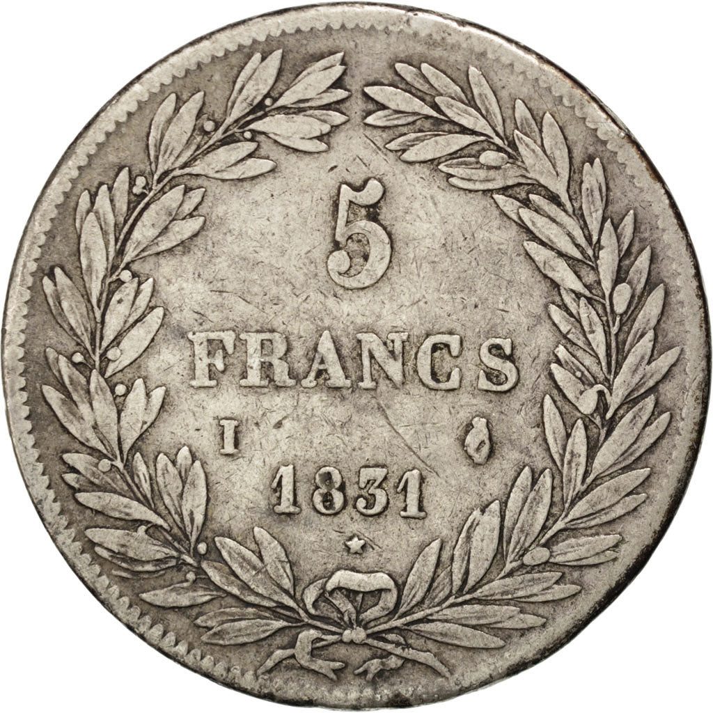 Coin, France, Louis-Philippe, 5 Francs, 1831, Limoges, VF(30-35), Silver