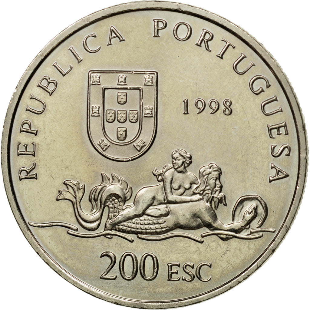 Coin, Portugal, 200 Escudos, 1998, MS(63), Copper-nickel, KM:711