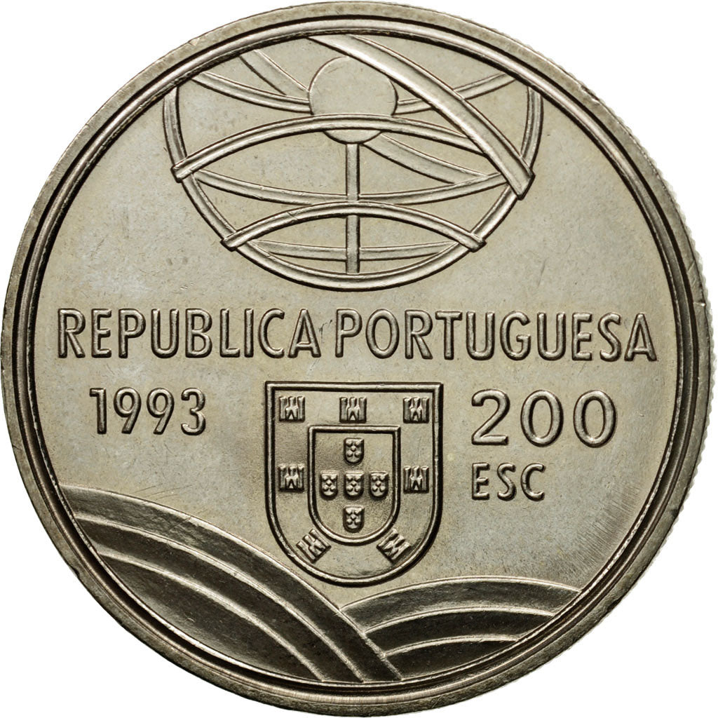 Coin, Portugal, 200 Escudos, 1993, MS(63), Copper-nickel, KM:666