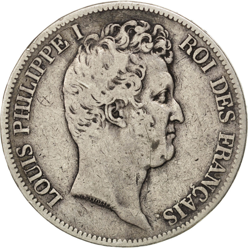 FRANCE, Louis-Philippe, 5 Francs, 1830, Nantes, KM #735.12, VF(20-25), Silver,..