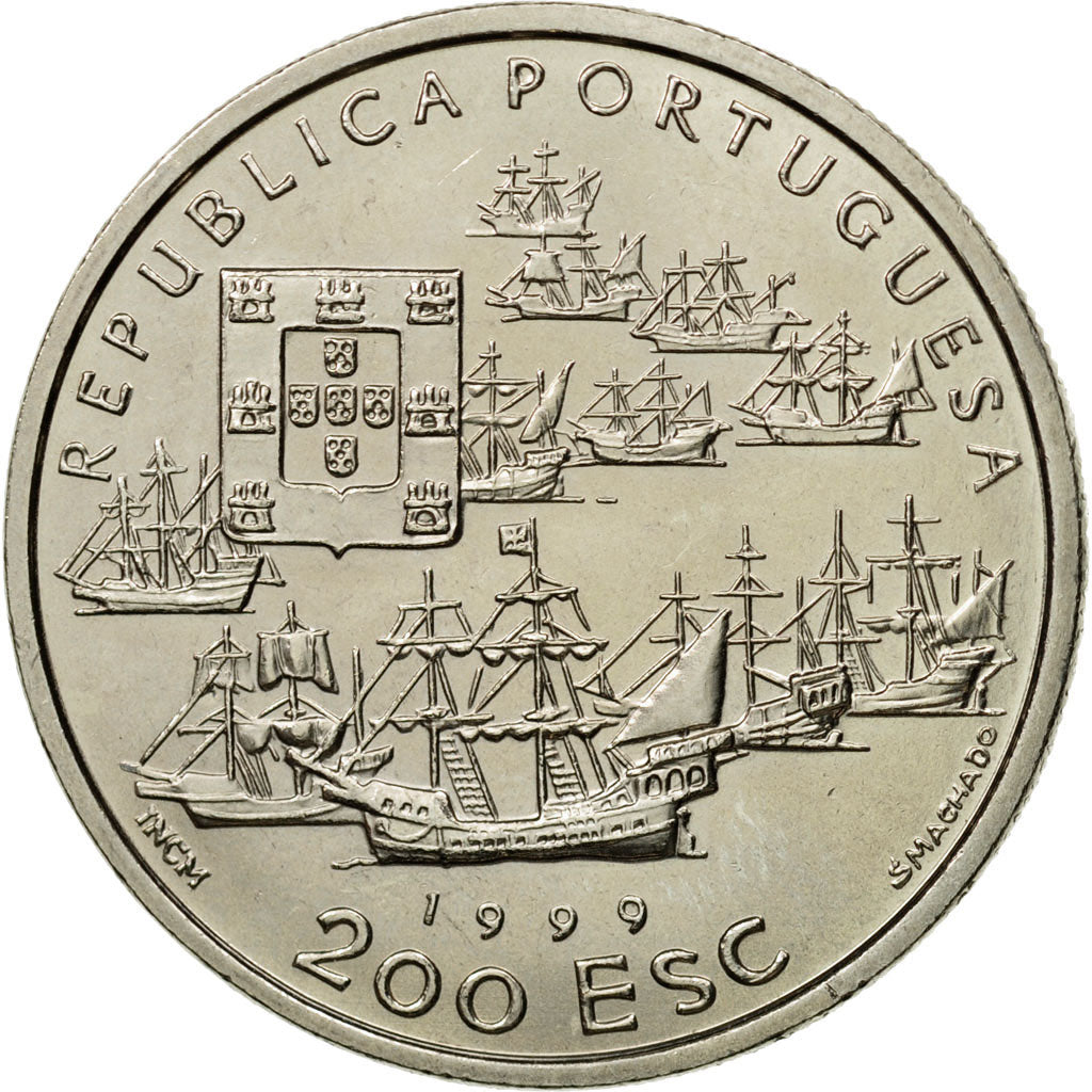 Coin, Portugal, 200 Escudos, 1999, MS(63), Copper-nickel, KM:717