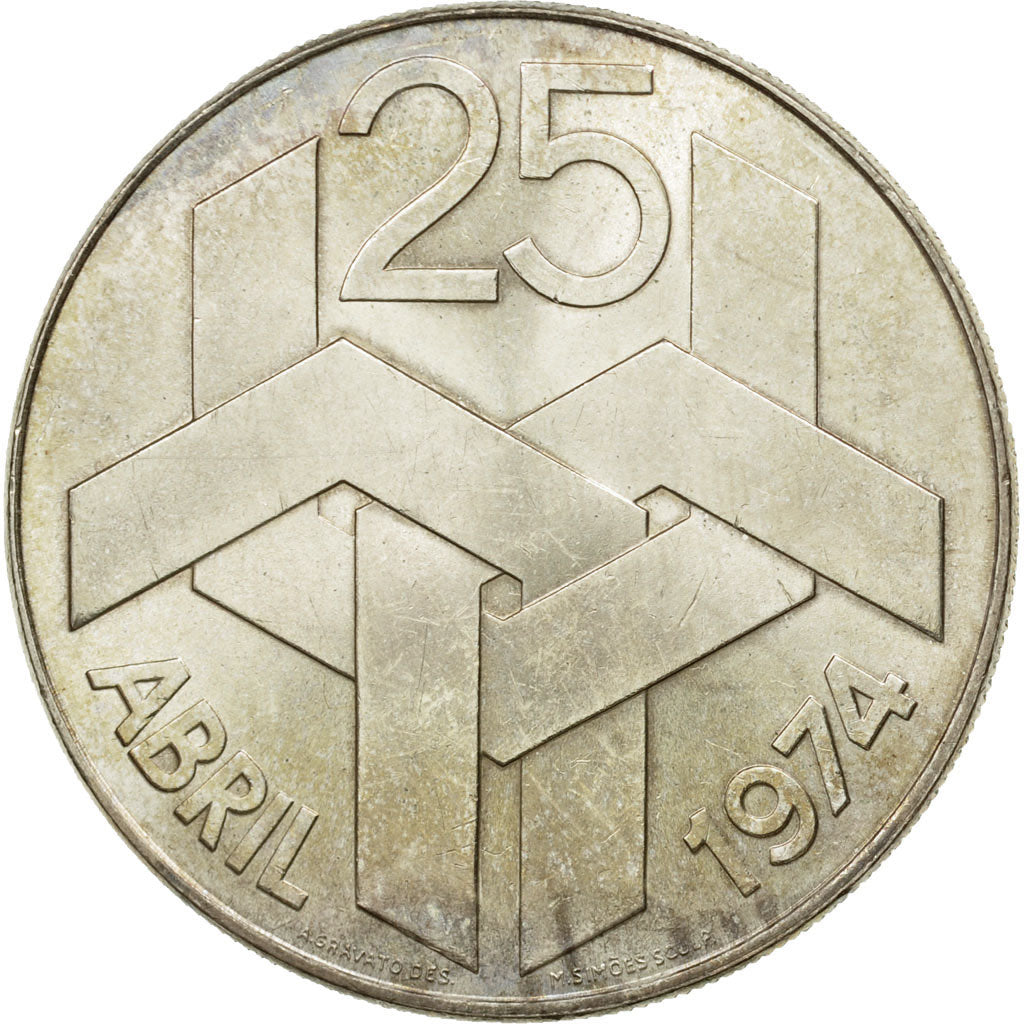 Coin, Portugal, 250 Escudos, 1976, AU(50-53), Silver, KM:604