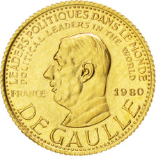 Frankrijk, Medal, French Fifth Republic, 1980, UNC-, Goud