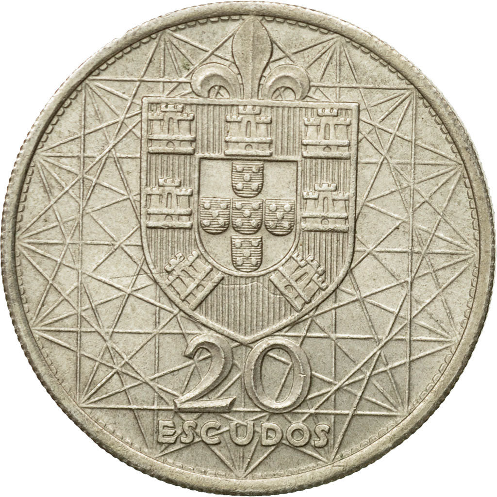 Munten, Portugal, 20 Escudos, 1966, Lisbon, PR, Zilver, KM:592