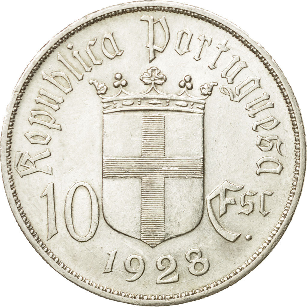 Moneta, Portogallo, 10 Escudos, 1928, SPL-, Argento, KM:579