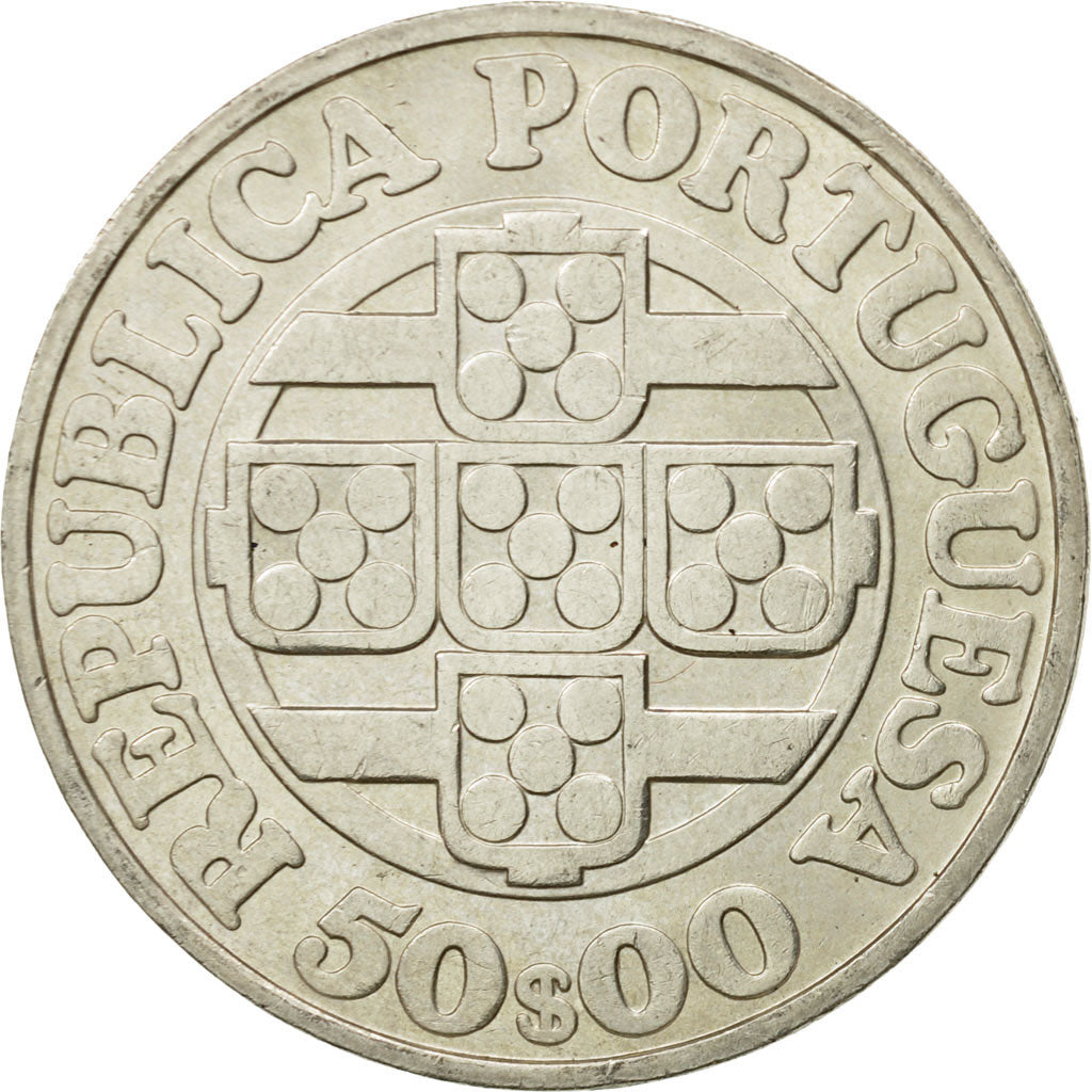 Coin, Portugal, 50 Escudos, 1971, MS(63), Silver, KM:601