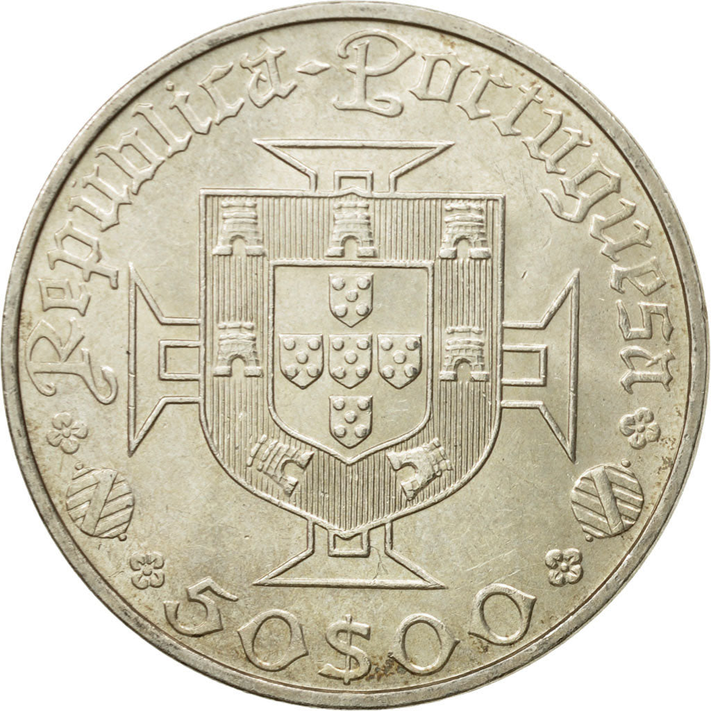 Coin, Portugal, 50 Escudos, 1969, MS(63), Silver, KM:598