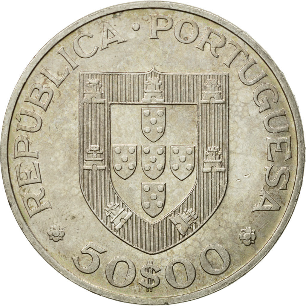 Coin, Portugal, 50 Escudos, 1969, AU(55-58), Silver, KM:599