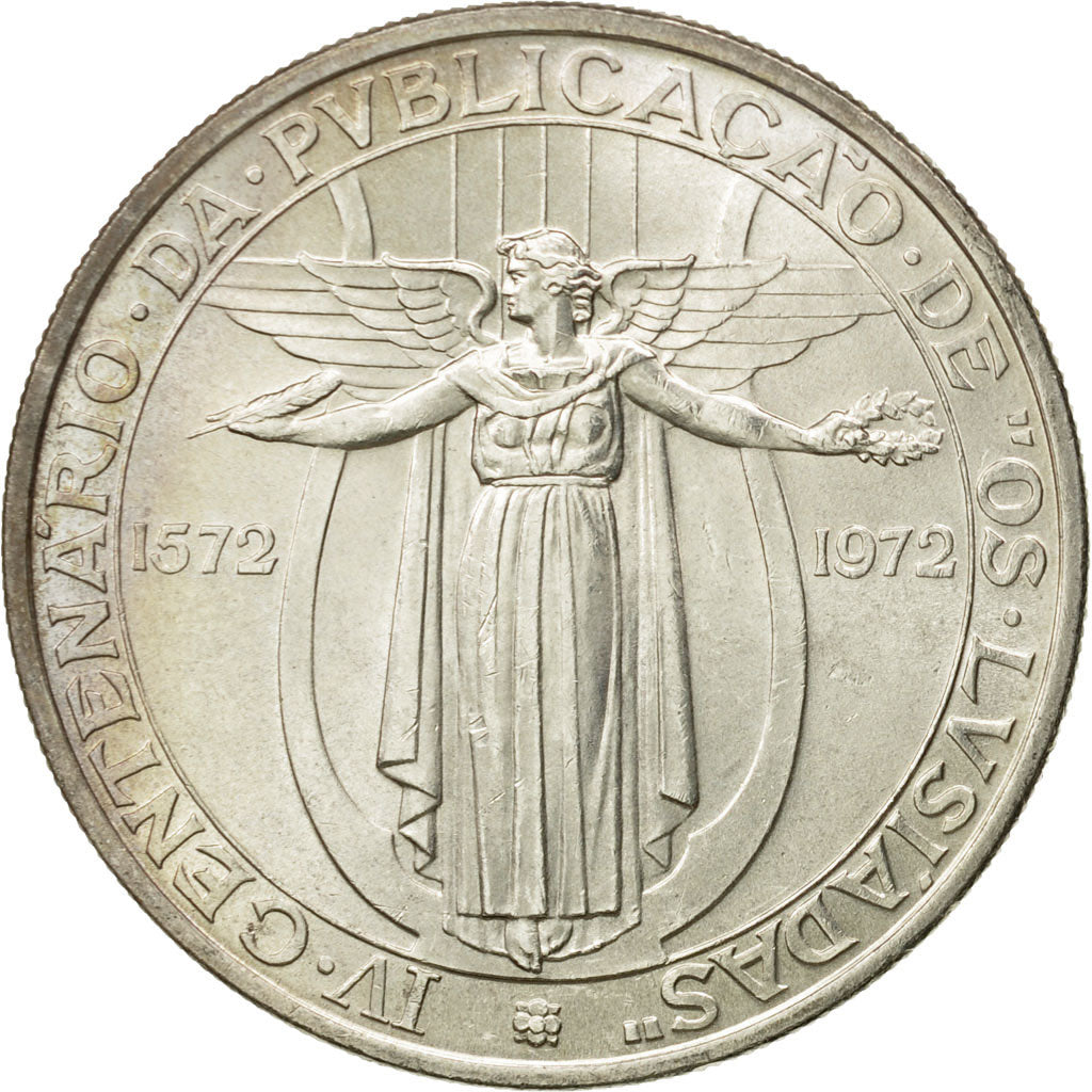 Coin, Portugal, 50 Escudos, 1972, MS(63), Silver, KM:602