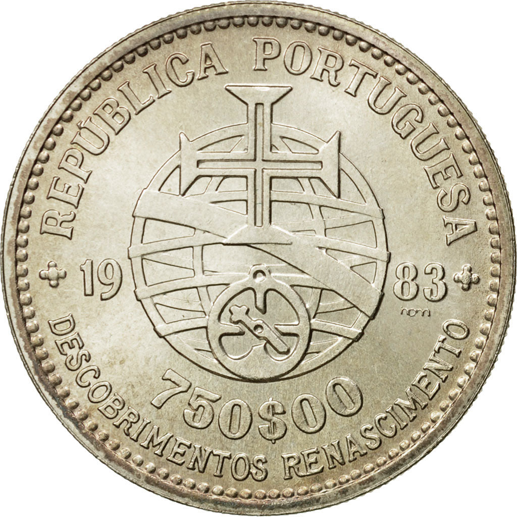 Moneta, Portogallo, 750 Escudos, 1983, SPL-, Argento, KM:621