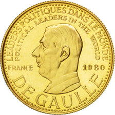 FRANCE, French Fifth Republic, Medal, 1980, MS(65-70), Gold, 21, 6.04
